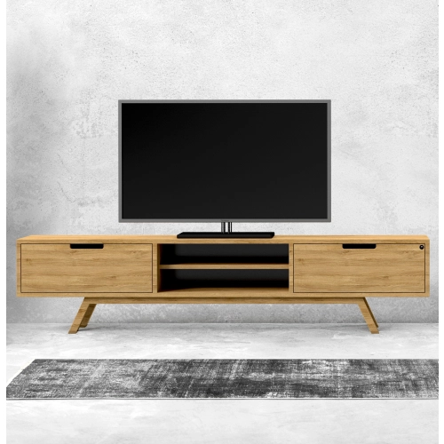 Szafka RTV-33 Drewno Lite Dąb Loft Lakier Rozmiary od 100 cm do 200 cm PREMIUM